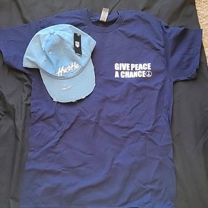 T shirt Give Peace a Chance + Hustler Cap